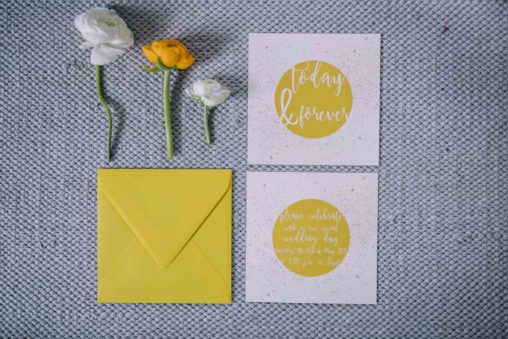 colorful wedding stationery