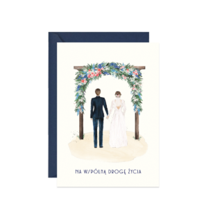 kartka z życzeniami altana młoda para na wspólną drogę życia