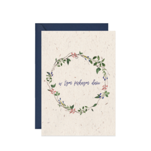 kartka z życzeniami na ślub wianek w tym pięknym dniu