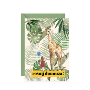 Kartka urodzinowa dla dziewczynki rośnij duża