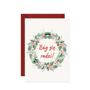 świąteczna kartka z życzeniami Bóg się rodzi