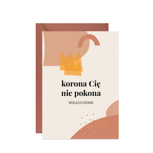 kartka ze słowami otuchy na kwarantannę