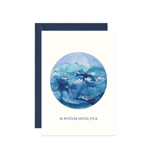 kartka z życzeniami na ślub z morzem na wspólną drogę życia